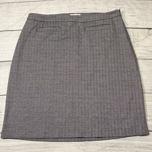 Talbots Herringbone Skirt Gray A-Line Career Work Skirt Plus Size 16w